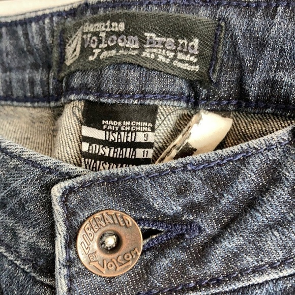 Volcom super skinny low rise distressed patch jeans 9 - Picture 5 of 14